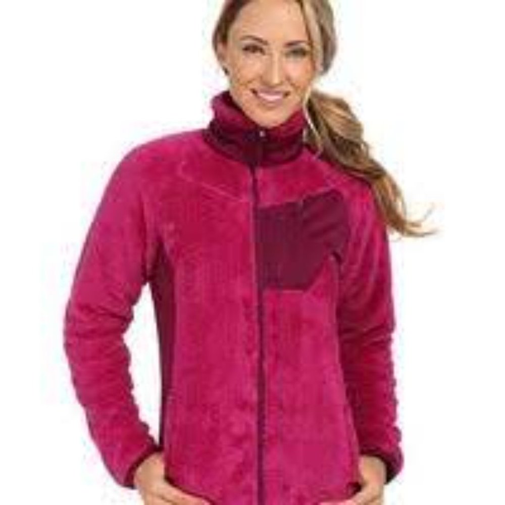 Columbia By The Lake Sherpa Fleece Zip Jacket Womens M Fuchsia Pink Gorpcore
